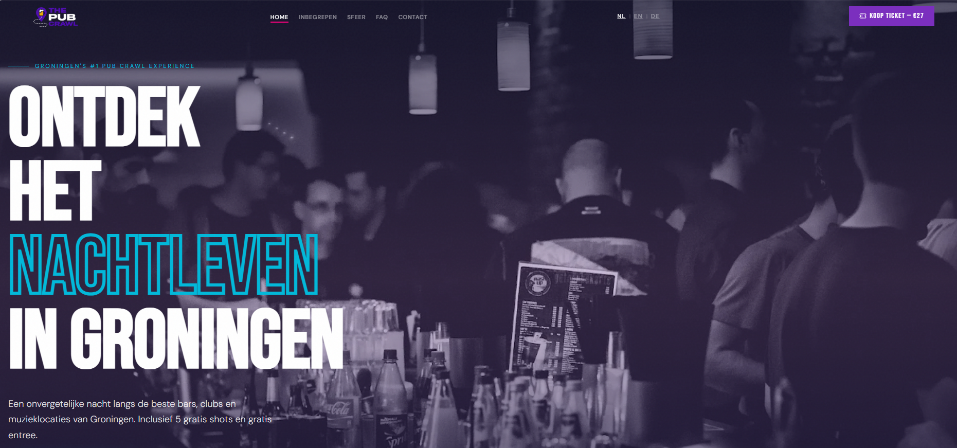 The Pubcrawl website preview